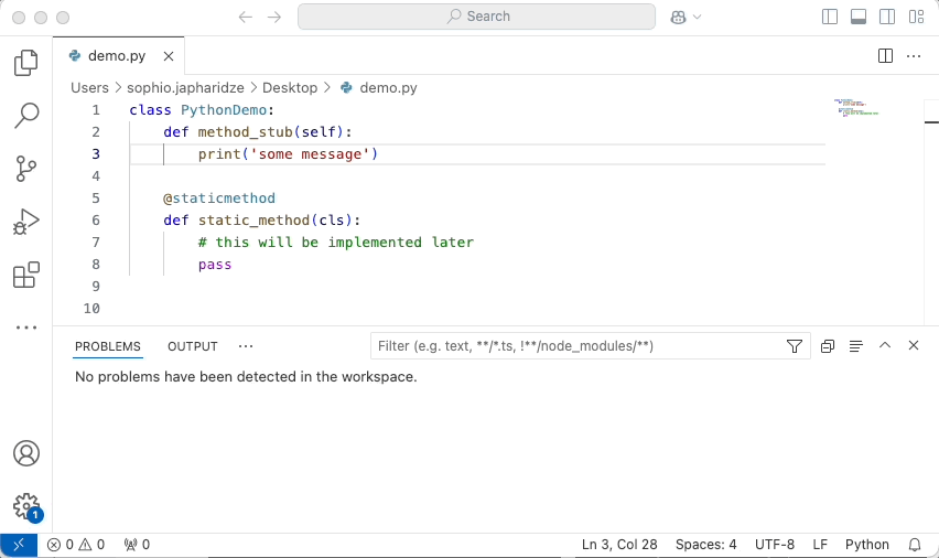 Highlighting issues in code