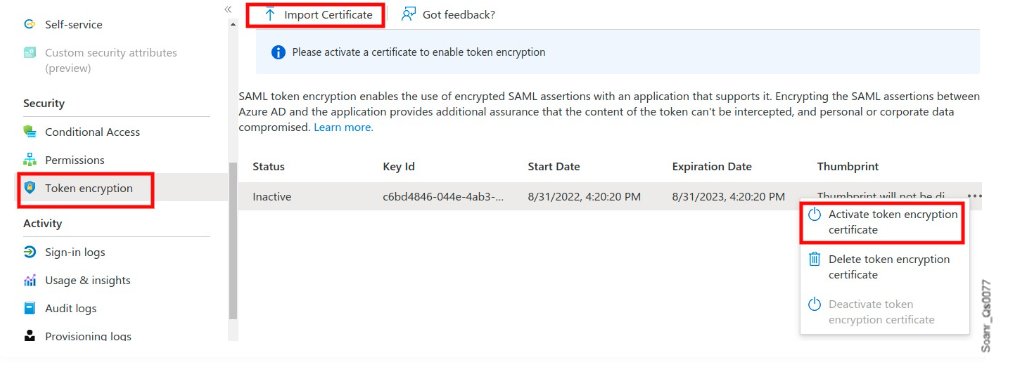 Activate encryption in Microsoft Entra ID